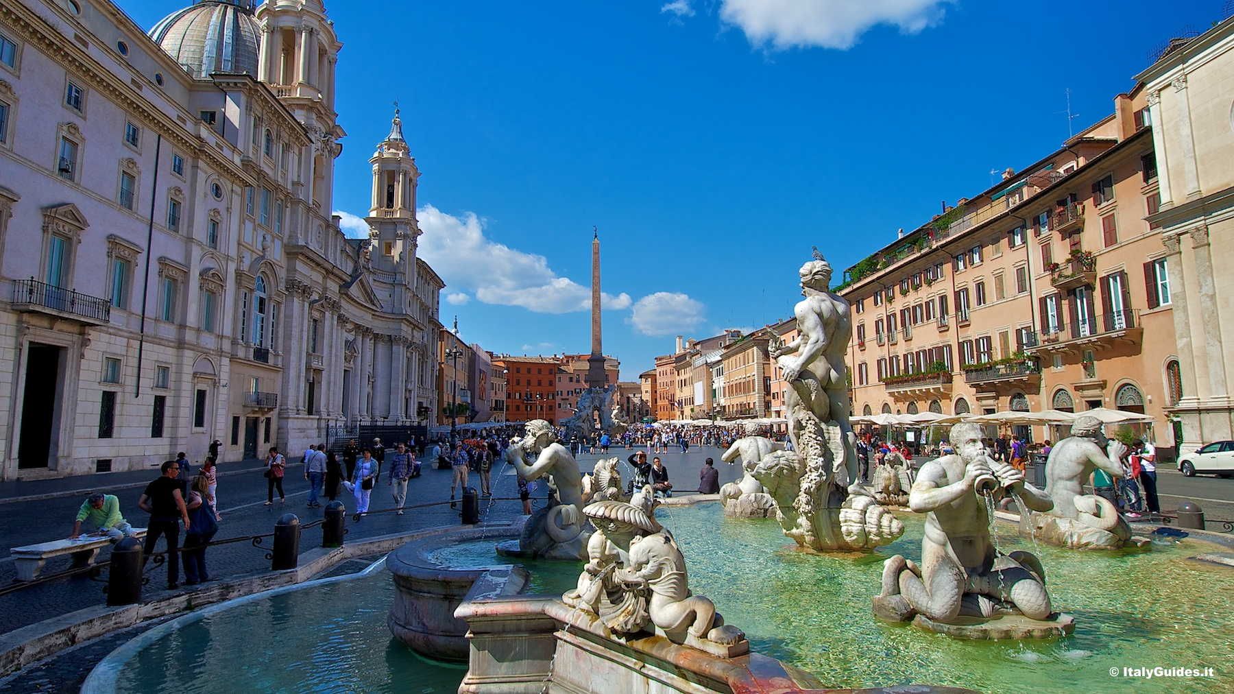 Piazza Navona in Rome — one of the most beautiful public spaces in the world, completely free to visit