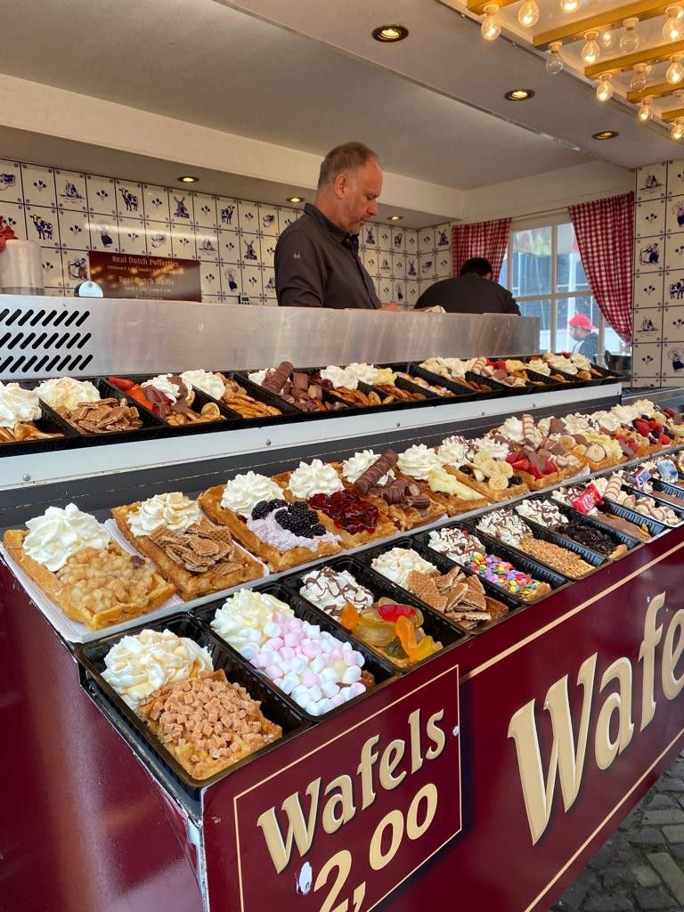 Traditional Dutch food in Amsterdam: herring, stroopwafels, aged cheese and bitterballen