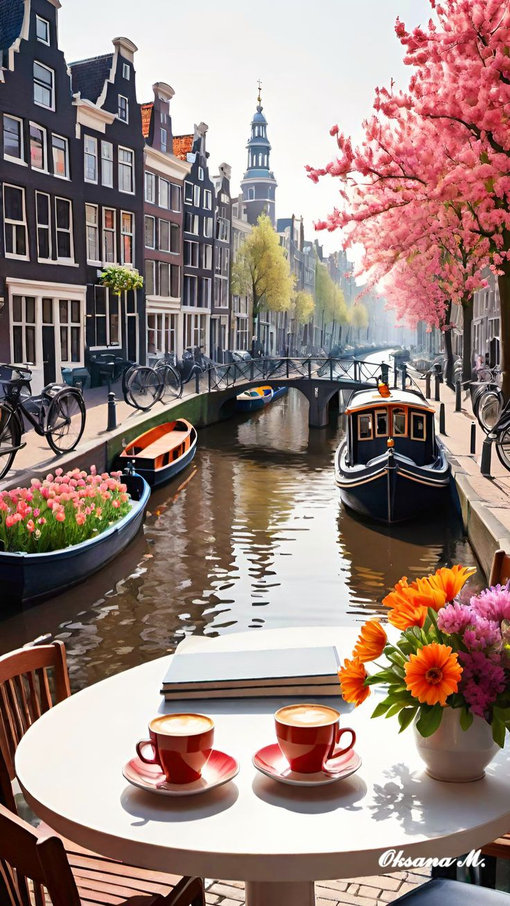 The Jordaan neighbourhood in Amsterdam: narrow streets, canals and historic canal houses near the Anne Frank House