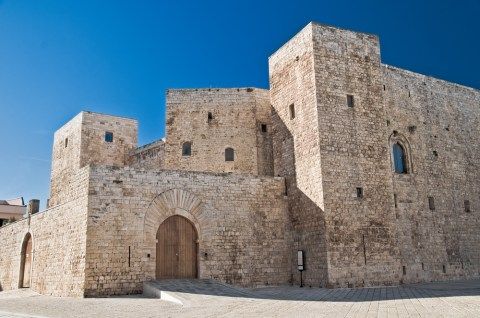 The imposing Castello Svevo of Bari, built by the Normans and fortified by Frederick II of Swabia