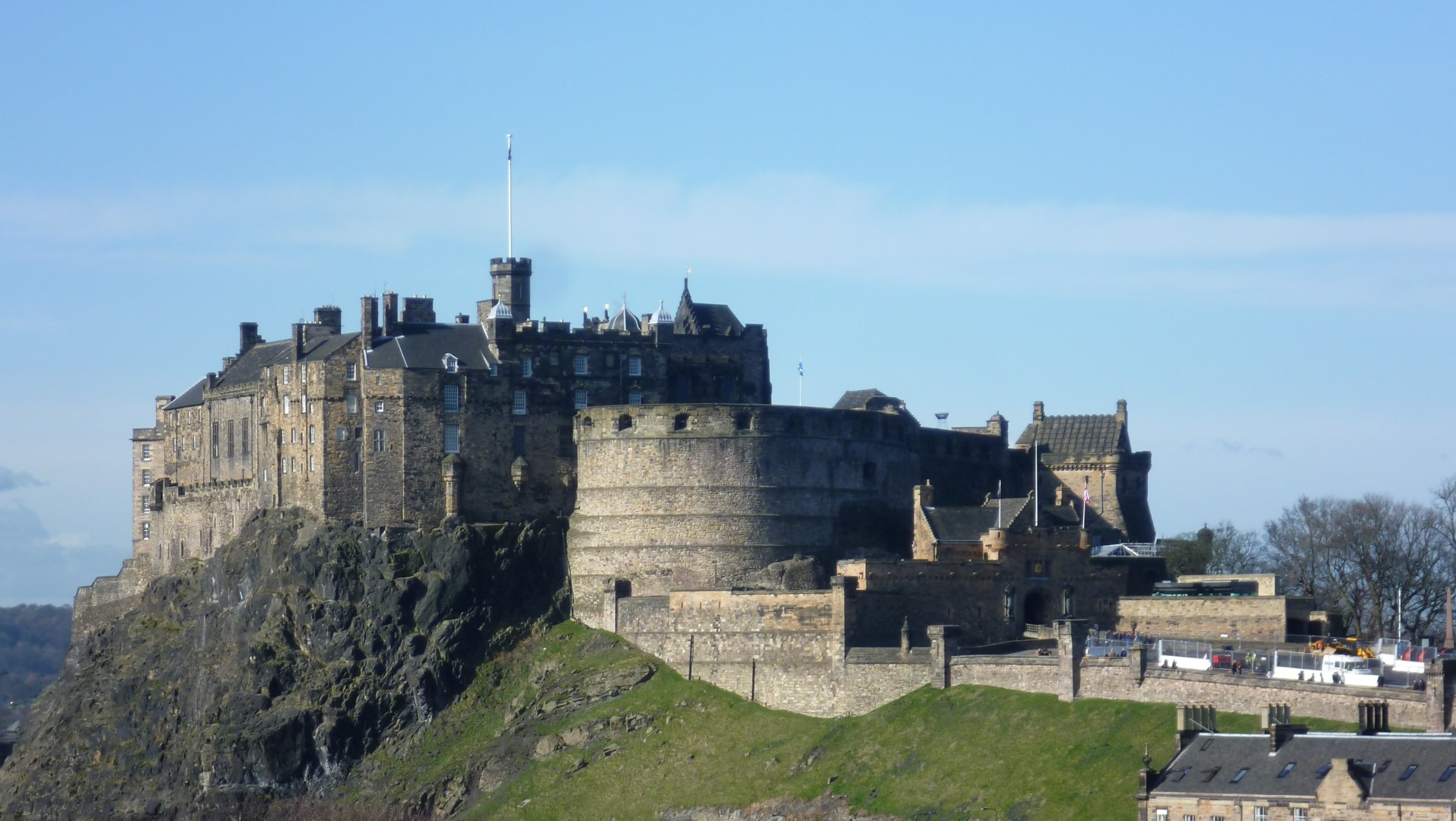 The Burns Monument on Calton Hill in Edinburgh: the Grecian circular temple dedicated to Scotland\'s national poet Robert Burns