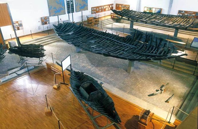 The Museum of Roman Ships at Fiumicino: the excavated hulls of ancient vessels discovered during the construction of Leonardo da Vinci Airport