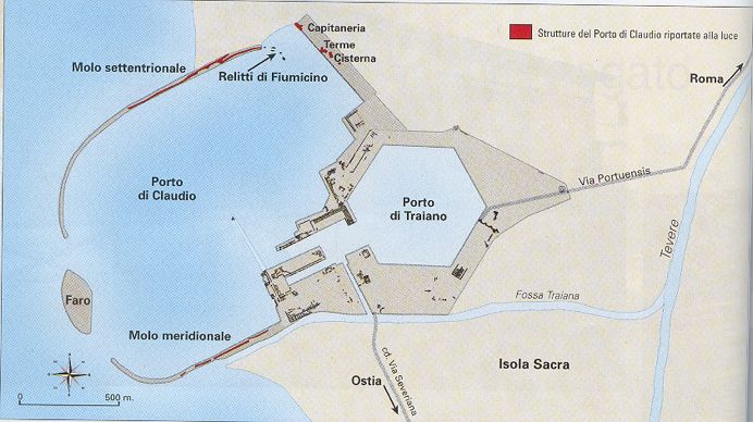 The Canale di Fiumicino: the ancient Trajanic canal lined with fishing boats and seafood restaurants in the port town of Fiumicino