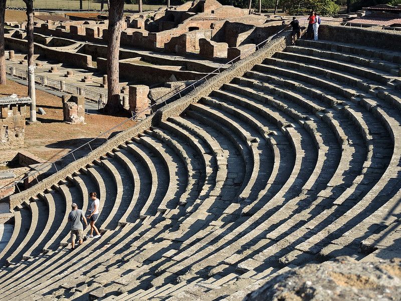 The Roman theatre of Ostia Antica, one of the best preserved ancient theatres in Italy
