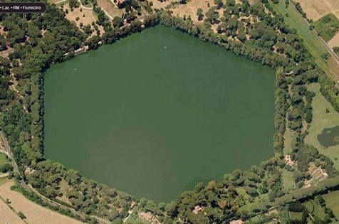 The Trajan Canal near Fiumicino: the ancient Roman waterway connecting the Port of Trajan to the Tiber and to the city of Rome