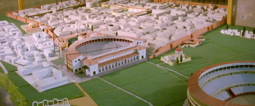 The reconstructed plan of the Roman colony of Florentia overlaid on the modern street grid of Florence, showing the correspondence between the ancient and the present city