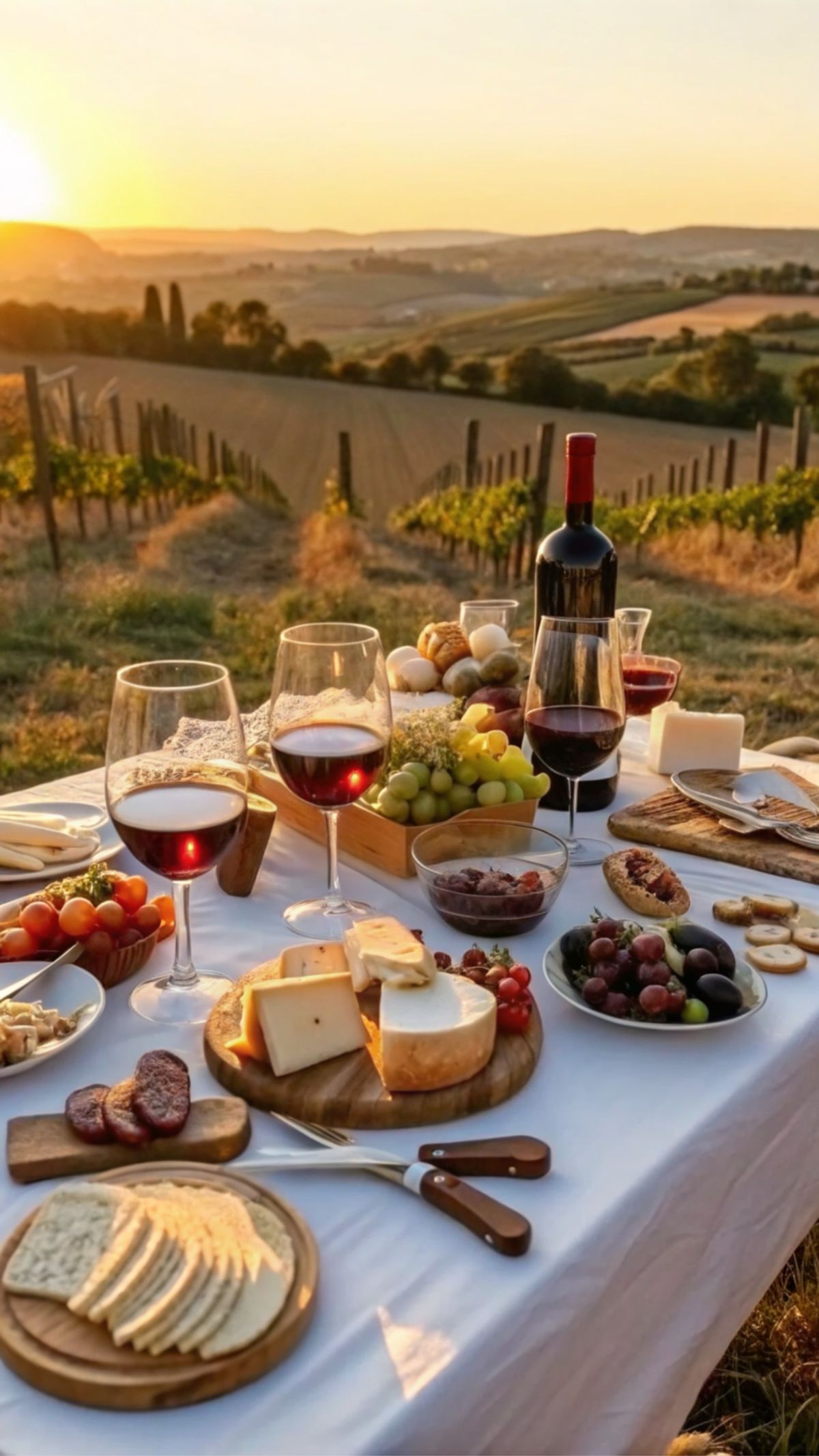 A magnificent Burgundian table: local wines, escargots, cheese and the legendary mustard of Dijon