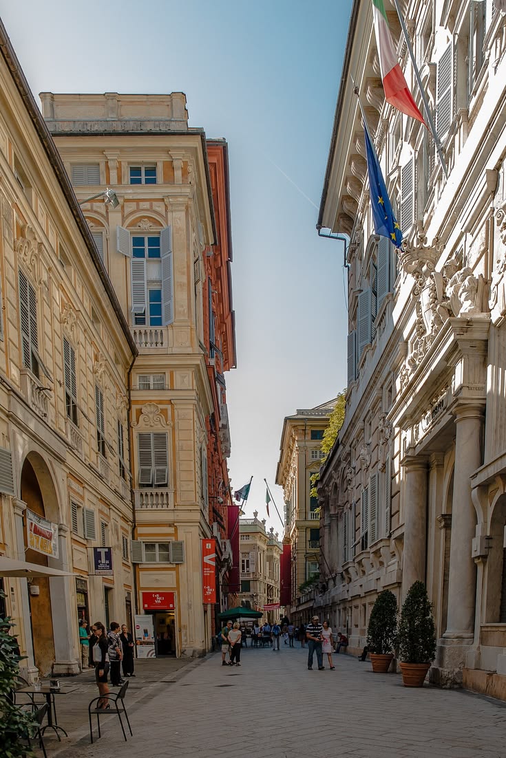 Via Garibaldi in Genoa, the magnificent Renaissance street lined with the Rolli Palaces, a UNESCO World Heritage site