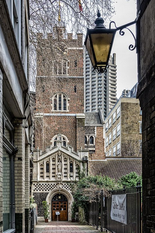 The magnificent Norman nave of St Bartholomew the Great in Smithfield, London, founded in 1123 and one of the finest and most atmospheric medieval churches in the city