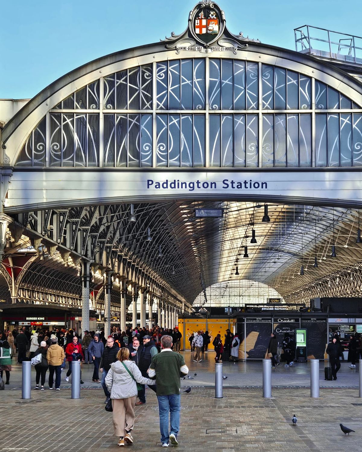 Farringdon station in London, the Elizabeth line hub nearest to Charterhouse Square where the 3,000 medieval skeletons were discovered during the Crossrail excavations