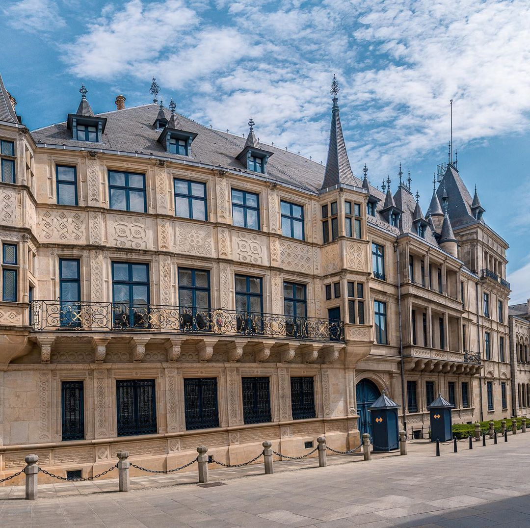 The Grand Ducal Palace in Luxembourg City, the official residence of the Grand Duke of Luxembourg, with its magnificent Renaissance and Moorish-influenced facade