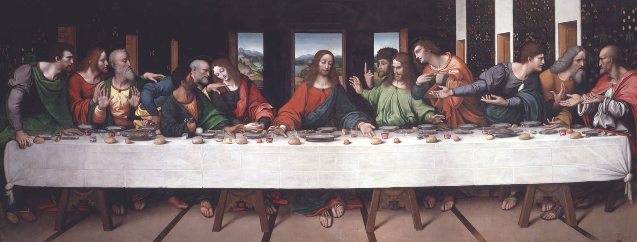 Leonardo da Vinci's Last Supper in the refectory of Santa Maria delle Grazie, Milan.