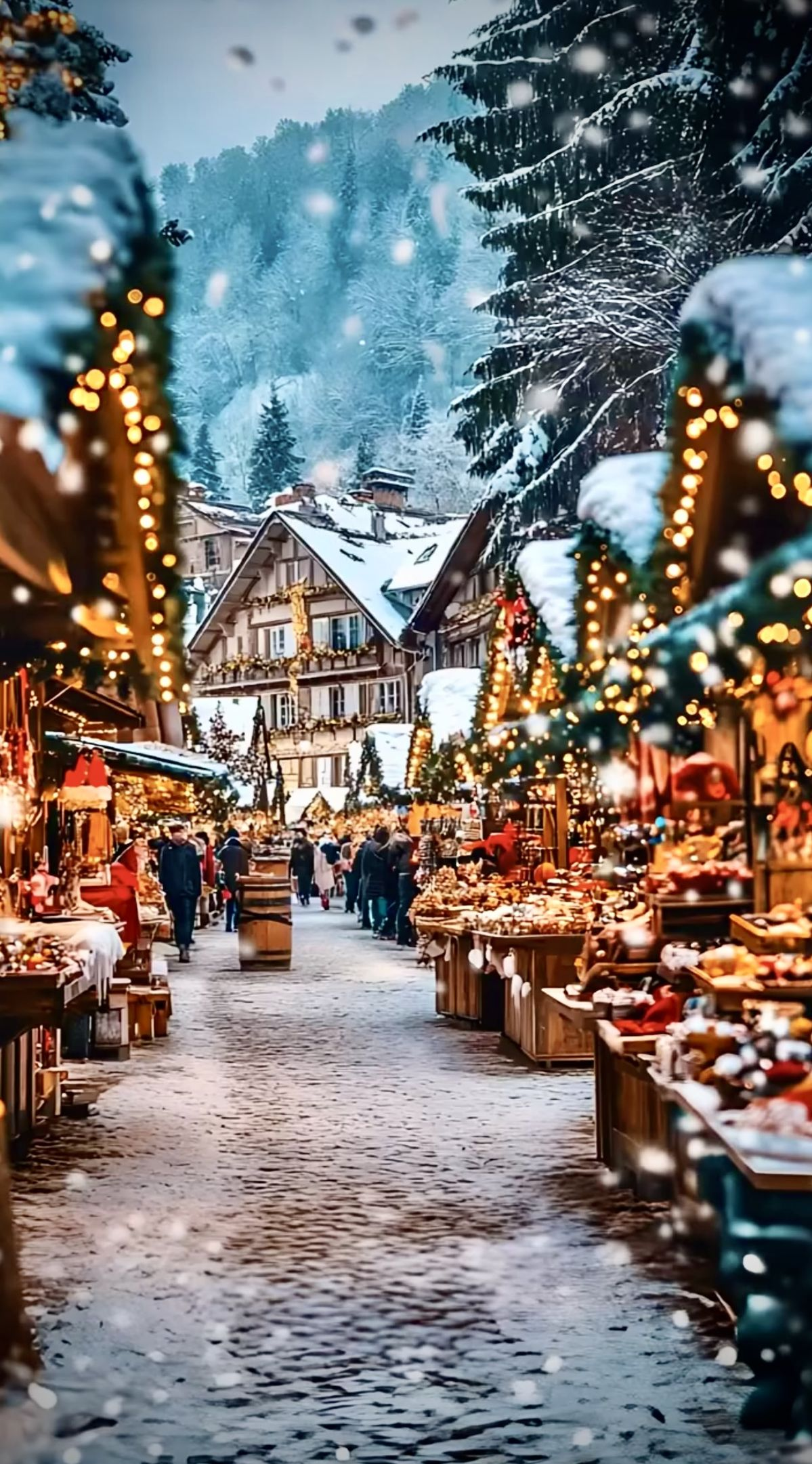 Paris at Christmas: the illuminated Champs-Elysees and the magical winter atmosphere of the French capital during the Advent season