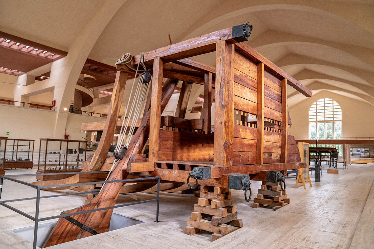 The Roman Ships Museum on Lake Nemi, housing the remnants of Caligula's enormous floating palaces