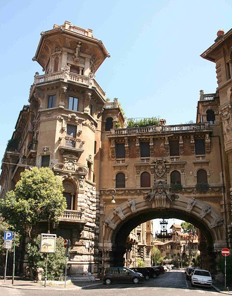 The eclectic palaces of the Quartiere Coppedè in Rome, with their fairy tale architecture