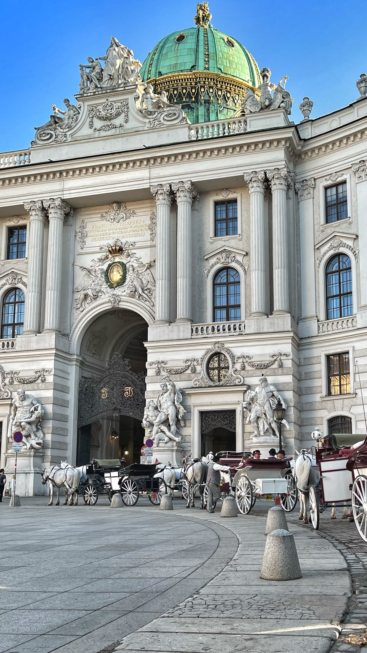 The grand Imperial Dining Hall in the Hofburg Palace, where Empress Elisabeth sat through endless ceremonial meals.