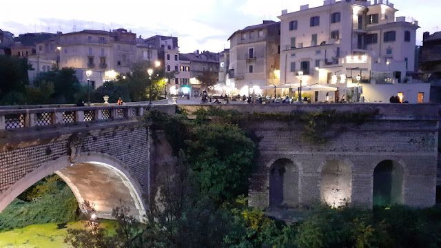 The hill town of Tivoli perched above the Roman Campagna, thirty kilometres east of Rome