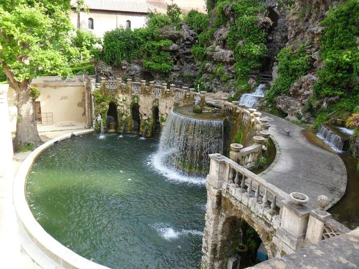 The Fontana dell'Ovato at Villa d'Este in Tivoli, one of the most celebrated fountain compositions in Italian garden history