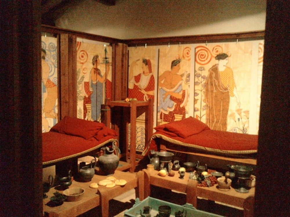 Etruscan artefacts from the Museo Civico Archeologico delle Acque in Chianciano Terme, Tuscany