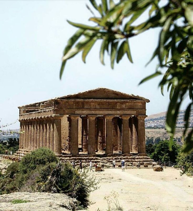 The Temple of Concordia in the Valley of the Temples, Agrigento — one of the best-preserved Greek temples in the world, glowing at golden hour