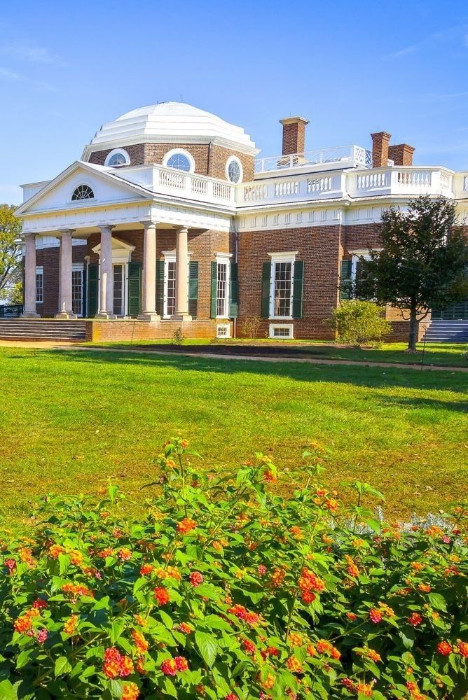 Thomas Jefferson's Monticello in Virginia, inspired by Palladian architecture