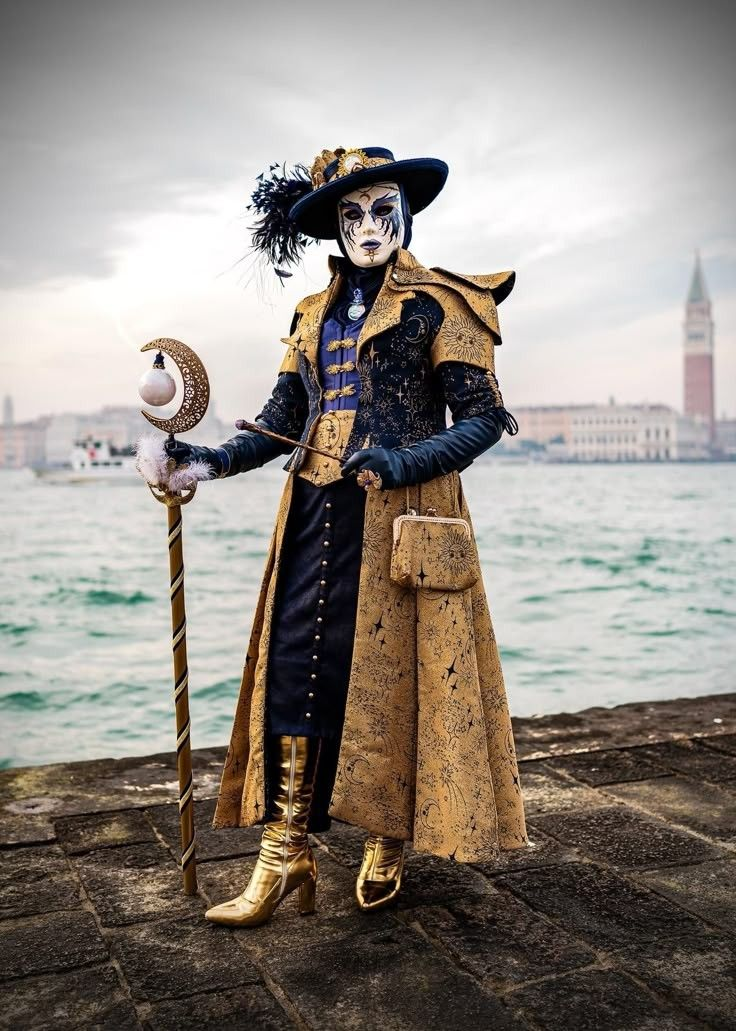 St Mark Square in Venice filled with masked figures and elaborate costumes during the Venice Carnival