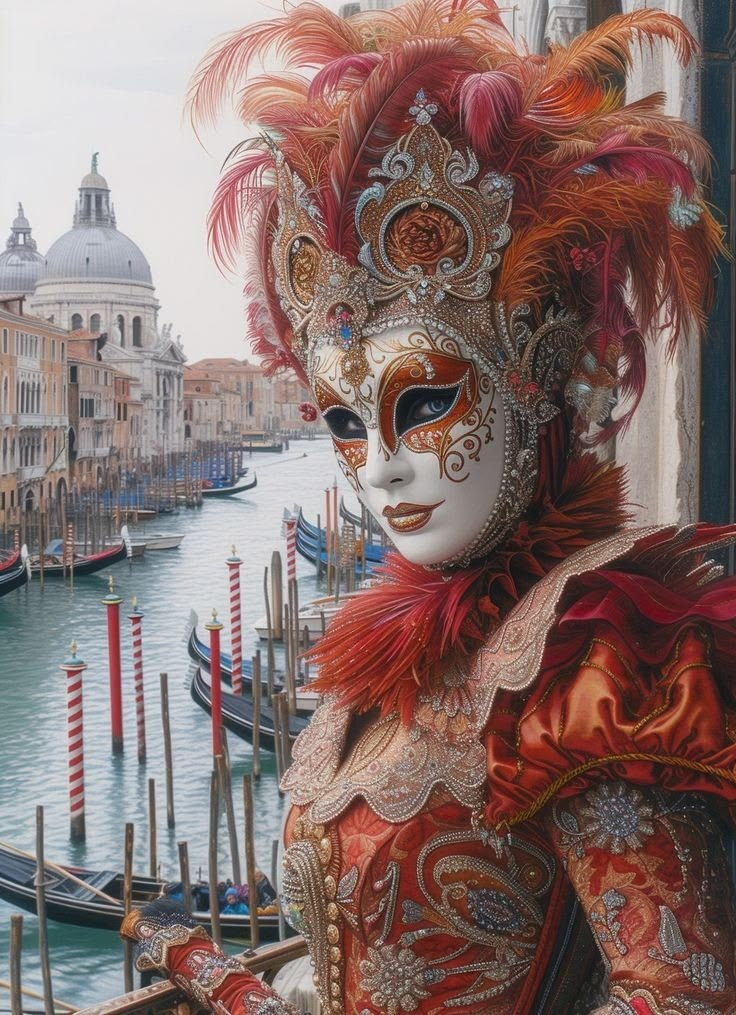 Traditional Venetian mask workshop in the San Polo district of Venice during Carnival season