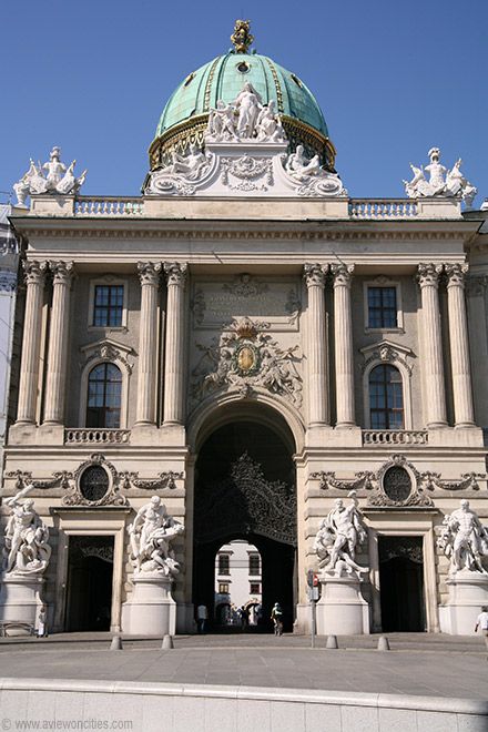 The Michaelerplatz facade of the Hofburg Imperial Palace in Vienna, the entrance to the six-century residence of the Habsburg emperors