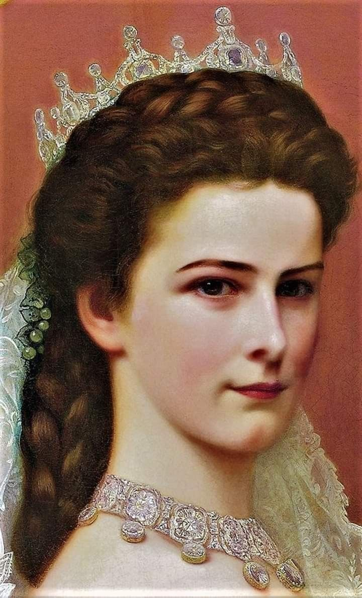 Princess Sisi, Empress Elisabeth of Austria, in a moment of quiet contemplation, painted by Franz Xaver Winterhalter